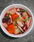 Canh củ nấu nấm