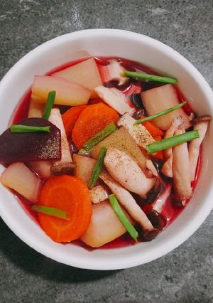 Hình của món Canh củ nấu nấm.