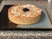 A picture of peach crumble