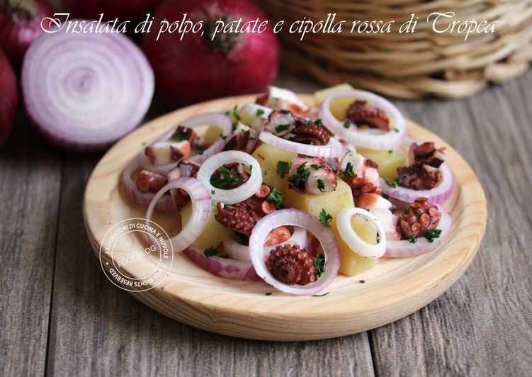 Insalata di polpo, patate e cipolla rossa di Tropea