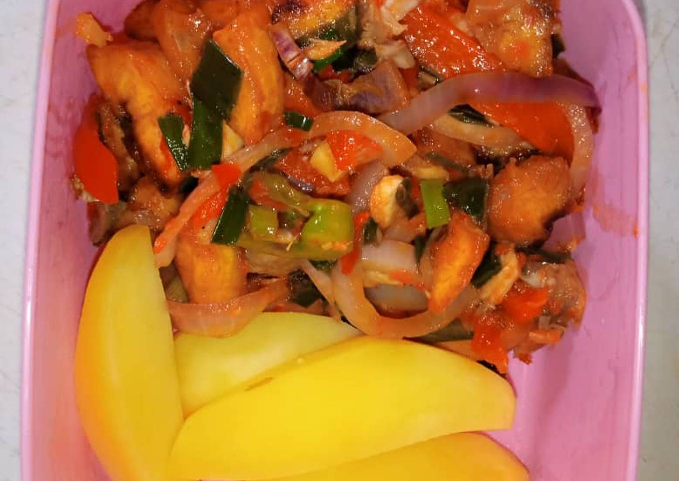 Potato Fish Dodo sauce