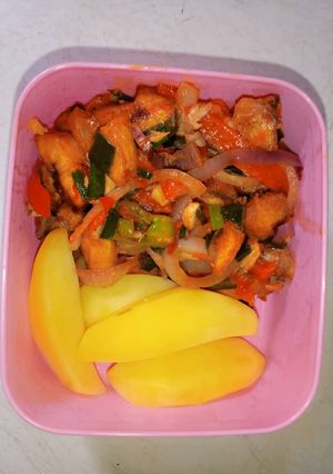 A picture of Potato Fish Dodo sauce.