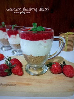 Foto resep Cheesecake strawberry unbaked