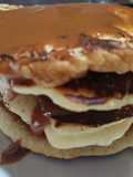 Hotcakes con banana y dulce de leche 😋😋😋