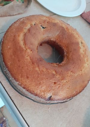 Una foto de Torta manzanas y arándanos