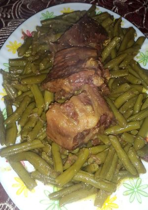 صورة لوصفة لوبيا ماشطو باللحم