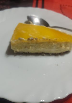 Una foto de Pastel de melocotón