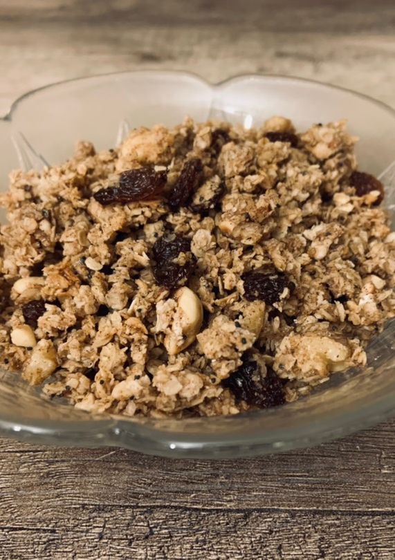 Una foto de Granola con cereales y semillas
