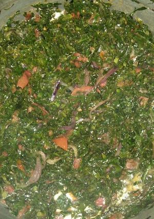 A picture of Fried Sukuma wiki.