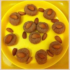 A picture of Biscuits and petha peda.