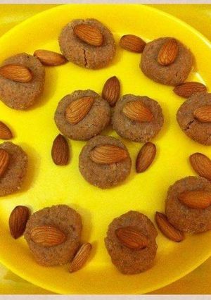 A picture of Biscuits and petha peda.