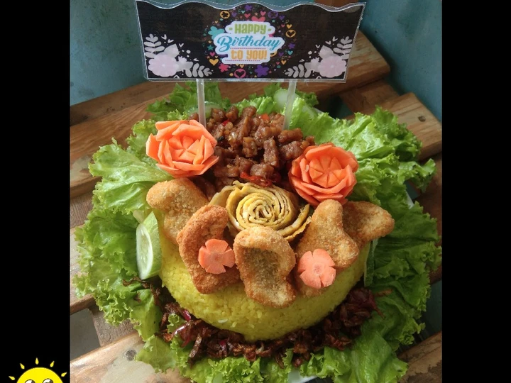 Langkah Gampang Menyiapkan Resep  Cake Nasi kuning Simpel yang Menggugah Selera, Enak Banget