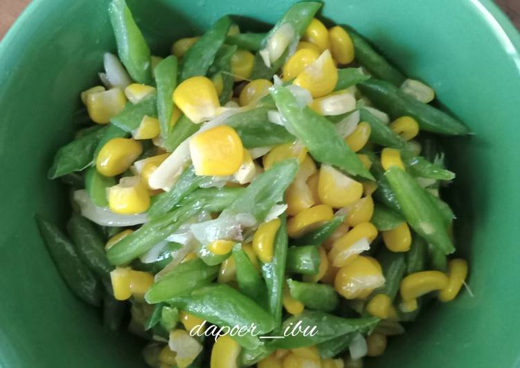Langkah memasak Tumis Buncis Jagung Lezat