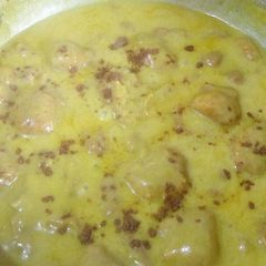 Punjabi kadhi A picture of Punjabi kadhi.