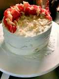Strawberry piña colada cake