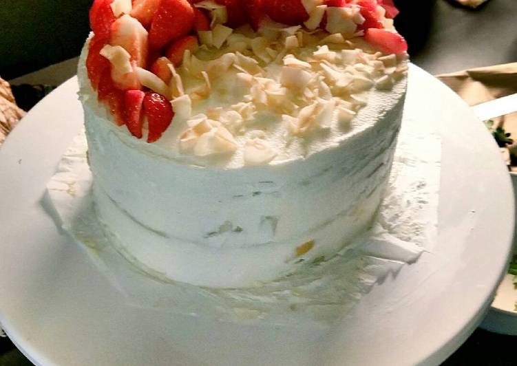 Recipe of Quick Strawberry piña colada cake