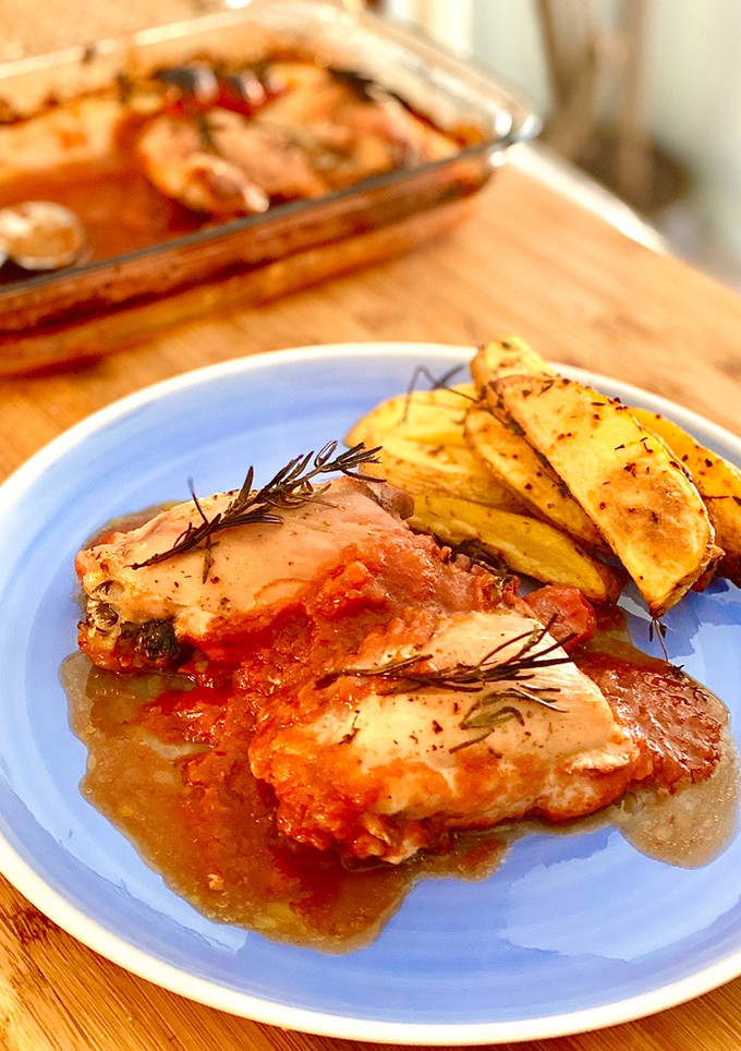 Una foto de Pollo al horno