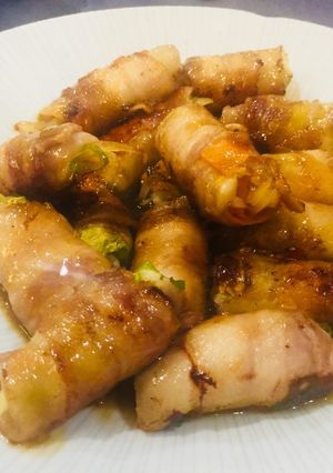 Hình của món Thịt ba chỉ Nhật cuốn cải thảo.