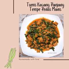 รูปของ Tumis Kacang Panjang Tempe Pedas Manis