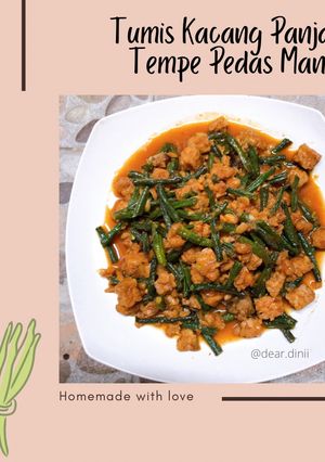 Foto resep Tumis Kacang Panjang Tempe Pedas Manis