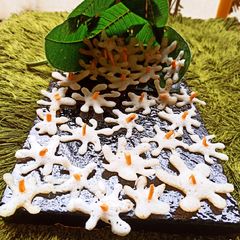 A picture of Parijat flower sweet Dosa.