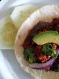 Chorizo de atún con arándanos