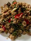 Dry-Fried Spicy Ground Pork with Wild Holy Basil