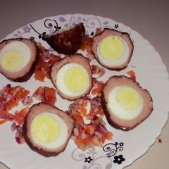 A picture of Scotch eggs.