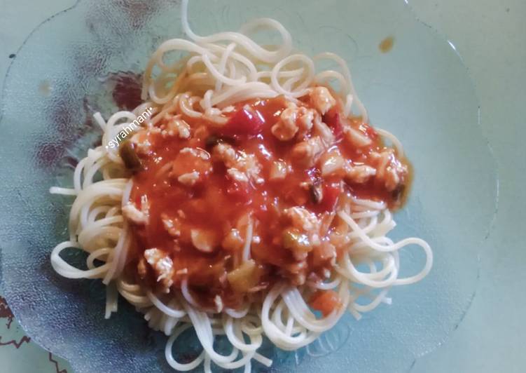 Langkah Mudah untuk Menyiapkan Spaghetti bolognese homemade yang Lezat