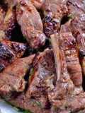 Grilled Lamb Chops over Charcoal