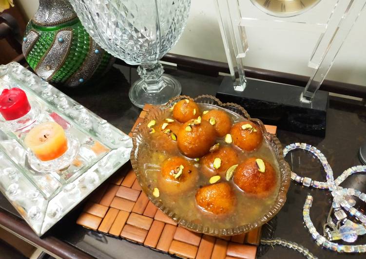 Recipe of Any-night-of-the-week No-fail gulab jamun /quick and easy without egg