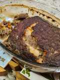 Rocambole de carne com recheio de legumes