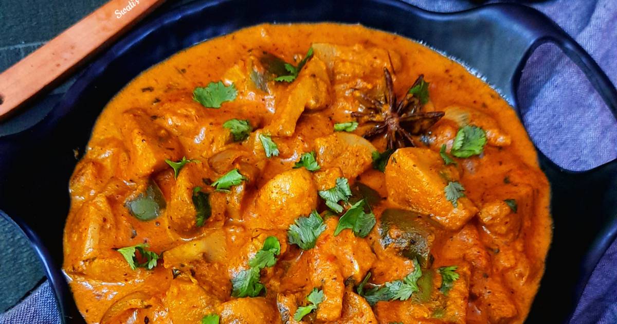 Mushroom Butter Masala Curry / Mushroom Makhani Recipe by Swati Keshri