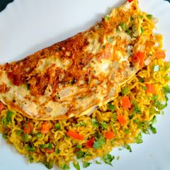 Noodles Omelette | Easy 10 minutes Breakfast A picture of Noodles Omelette | Easy 10 minutes Breakfast.