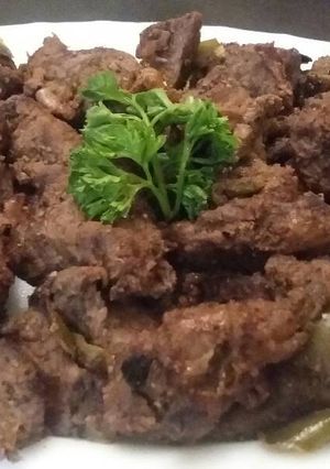 A picture of Pan-Grilled Lamb (Shiya in a Skillet or Pan).