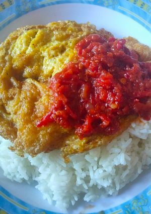 Foto resep NASI TELOR DADAR + SAMBAL MAK YEYE SURABAYA