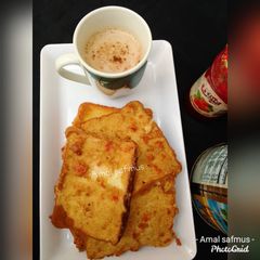 BREAKFAST(FRIED BREAD WITH TEA) A picture of BREAKFAST(FRIED BREAD WITH TEA).