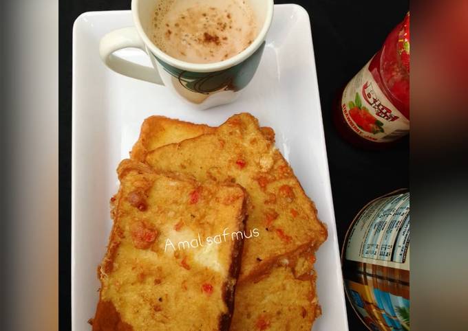 Steps to Prepare Thomas Keller BREAKFAST(FRIED BREAD WITH TEA)