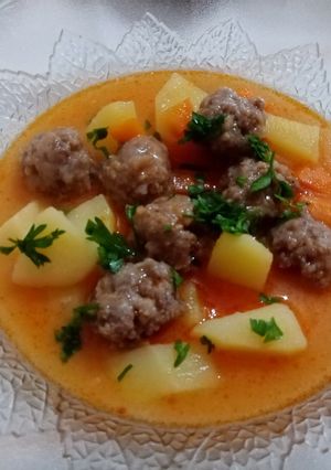 O poză a rețetei Chifteluțe în zeama acră - dreasă.