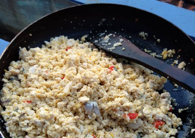 Orak arik telur, pedo, tahu