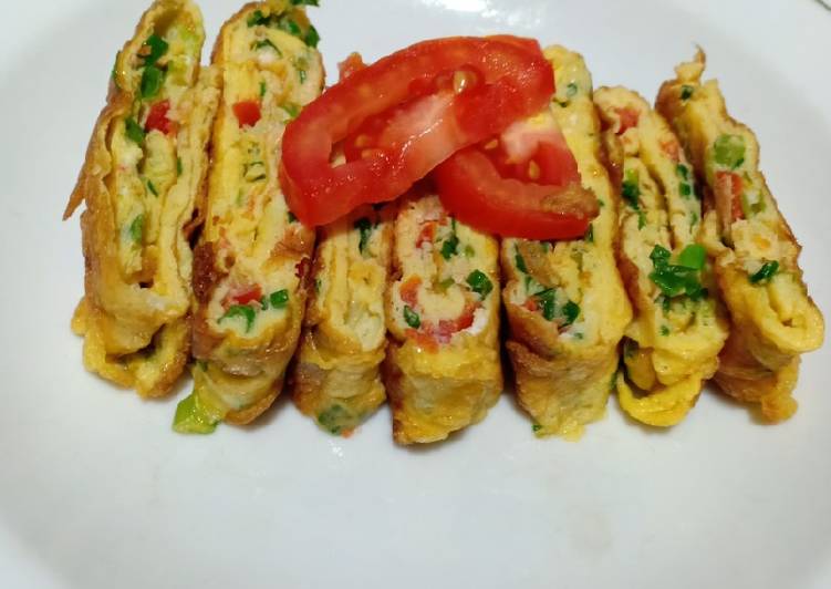 Telur dadar gulung ala korea