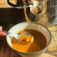 Middle Eastern inspired Chickpea, potato and tomato soup A picture of Middle Eastern inspired Chickpea, potato and tomato soup.