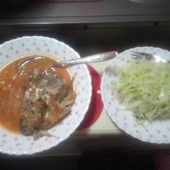 Stewed Fish & Cabbage with a side dish of your choice! A picture of Stewed Fish & Cabbage with a side dish of your choice!.