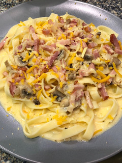 Una foto de Tagliatella a la carbonara