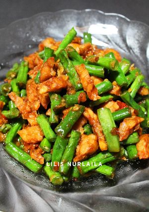 Foto resep Tumis kacang panjang dan tempe