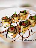 Rotolini di zucchine con hummus di borlotti e pomodorini secchi