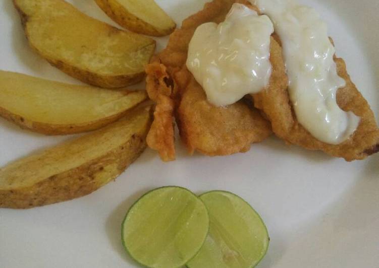Fish and Chips with Tartar Sauce