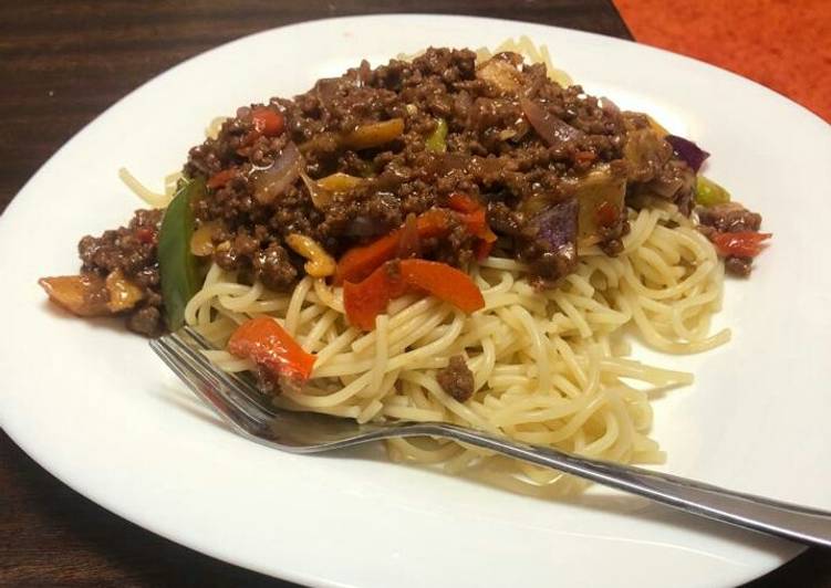 Recipe of Quick Spaghetti + Minced meat Sauce
