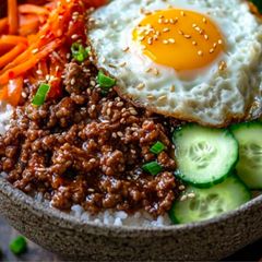 A picture of Korean Ground Beef Bowl.