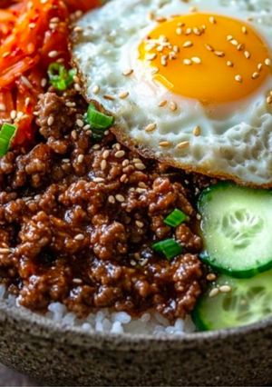 A picture of Korean Ground Beef Bowl.